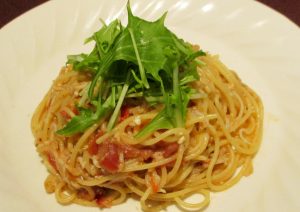 シラスと水菜のスパゲッティー