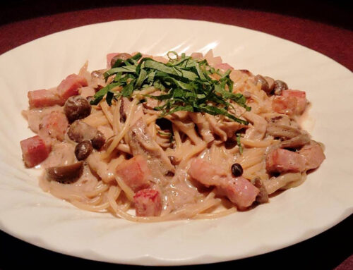 9月のおすすめ〜きのことベーコンの和風味噌クリームパスタ – 川崎店